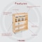 Rev-A-Shelf Maple Veneer, Light Brown, 9.25 in W, 25.6 in H, 21.75 in D, 21.75 in L, Light Brown 449UT-BCSC-8C - alternate 5